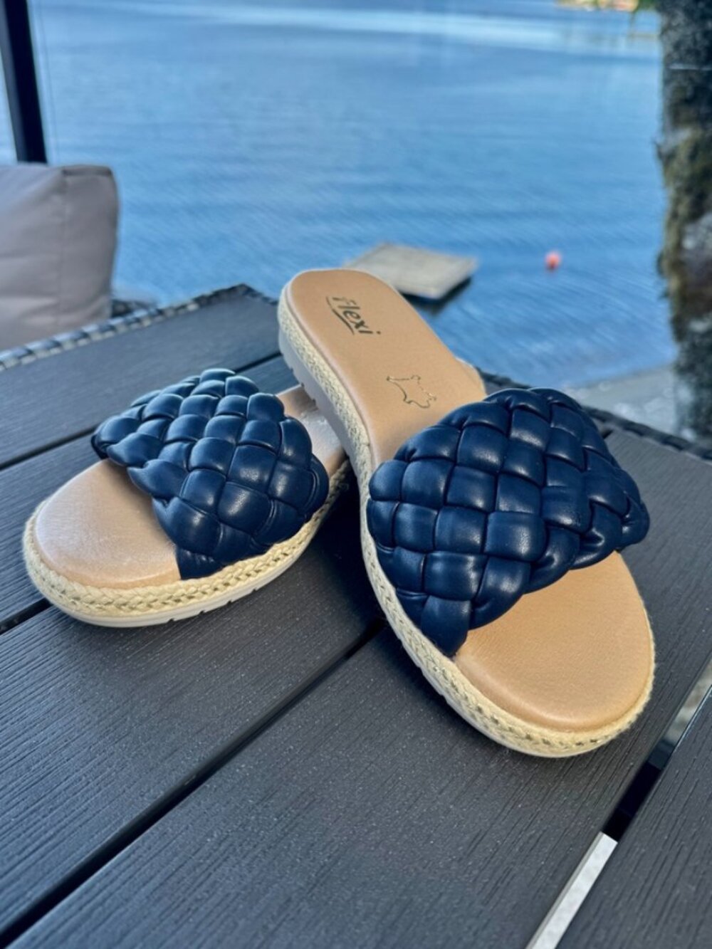 NWT Flexi Naxy Blue Woven Sandals 6.5